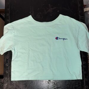 Champion Light Green Cropped Tee